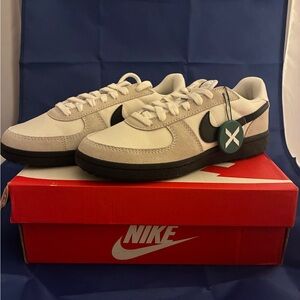 Nike Boy’s Field General Low-Top Sneakers in Cream & Black